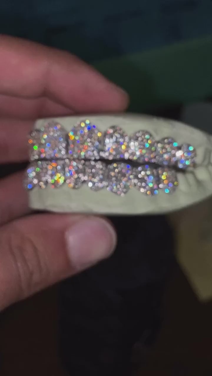 10 On 10 VVS Moissanite Diamond Grillz