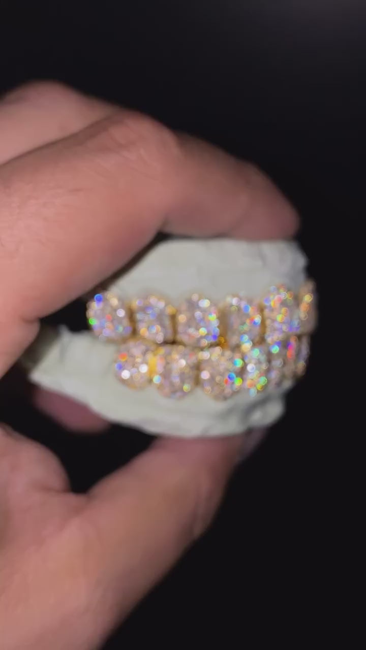 10 On 10 VVS Moissanite Diamond Grillz